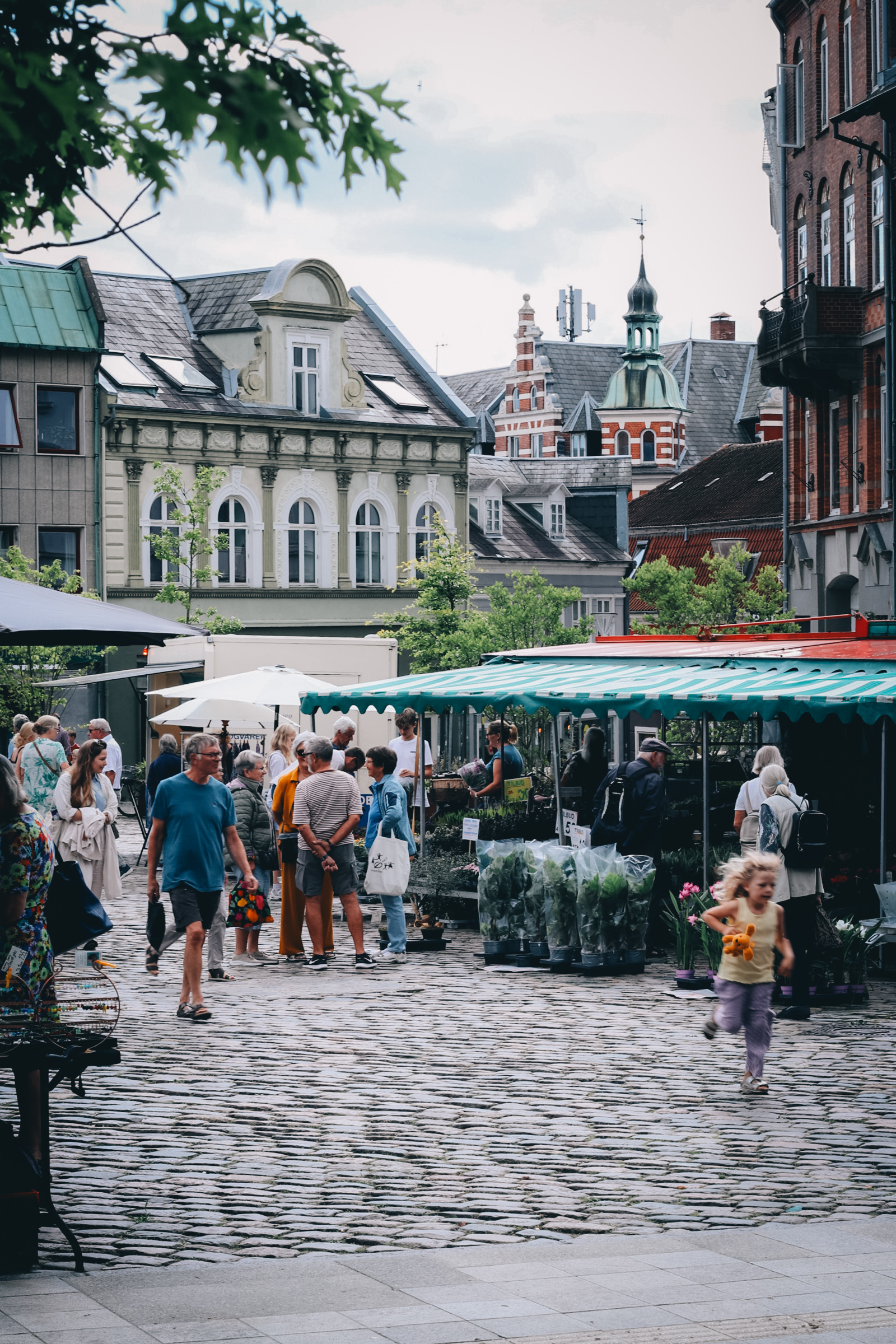 Svendborg Torv med torvedag, sydfyn