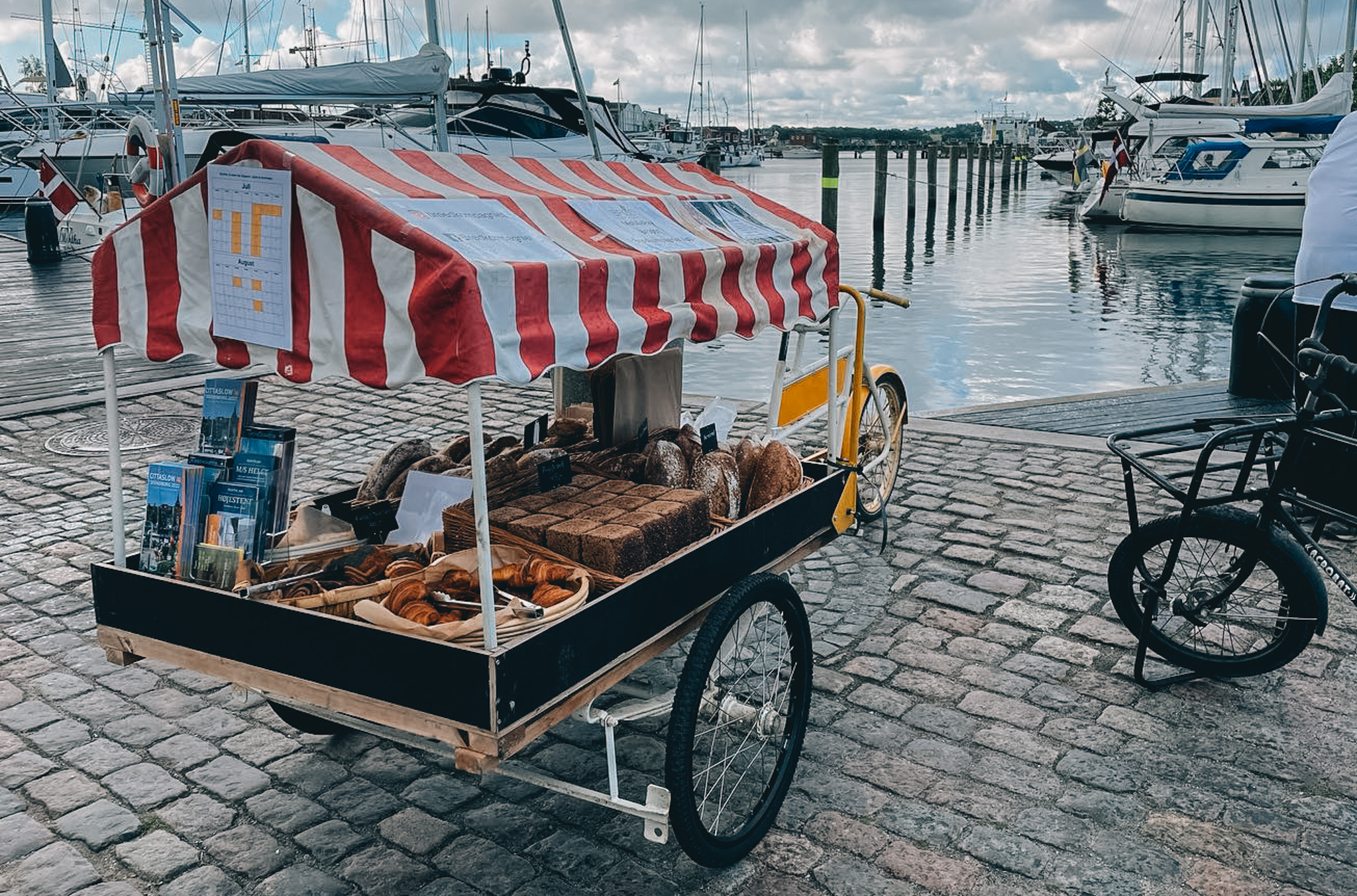 Leanders bagercykel på havnen i Svendborg