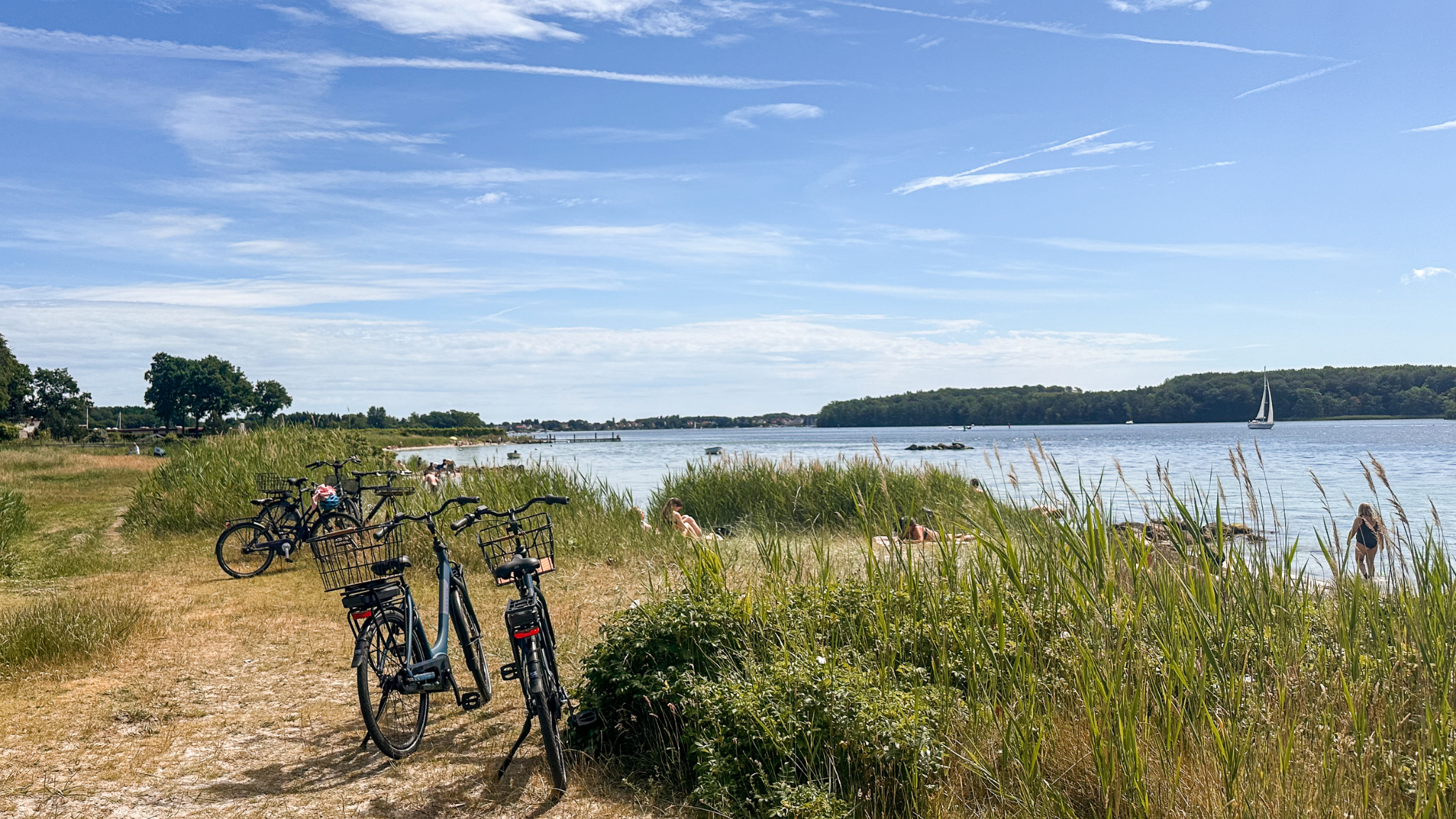 Cykler på stranden i Christiansminde, Svendborg