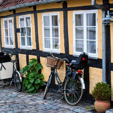 House wall with bike