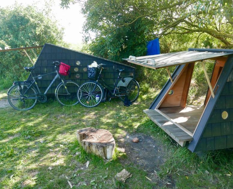 Bikes at a shelter