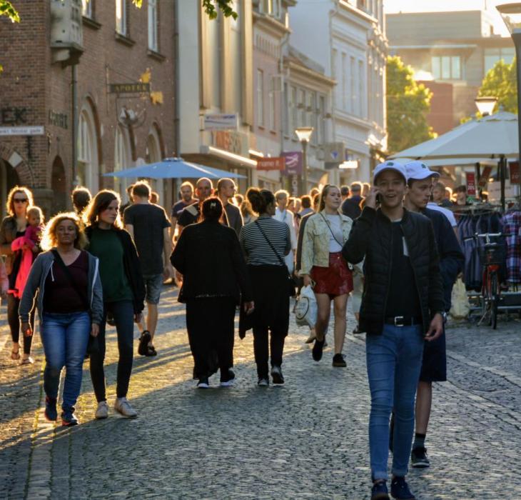  pedestrian street Svendborg evening